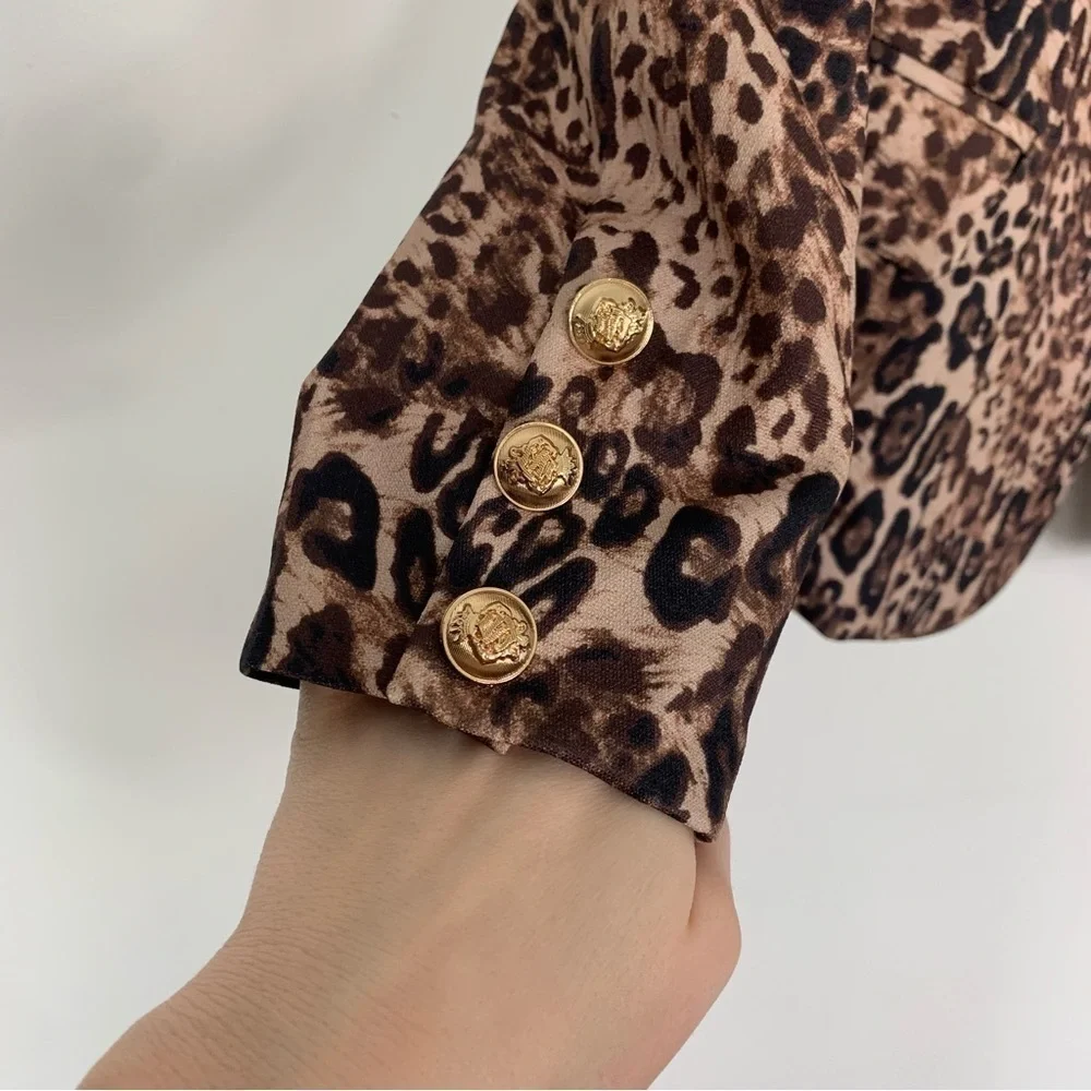 NWT Lioness Palermo Leopard Print Blazer Size Small - Picture 6 of 14